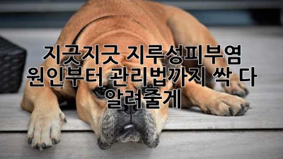 😭 지긋지긋 지루성피부염, 원인부터 관리법까지 싹 다 알려줄게! 💡
